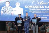 Ridwan Kamil, saat menjadi narasumber dalam acara Apel Komandan Satuan TNI AU 2022 dengan tema Peran Komandan Satuan dalam Mewujudkan Sinergitas Forkopimda Guna Meningkatkan Ketahanan Wilayah di Satuan, di Gedung Widya Mandala Sesko AU Lembang, Kabupaten Bandung Barat, Senin (12/12/2022). 