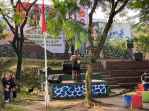 Dankodiklat Letjend TNI Ignatius Yogo Triyono M.A memberi sambutan di Taman Air Sektor 6