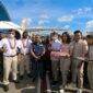 Walikota Bandung menghadiri acara penyambutan penerbangan Pertama Super Air Jet Dari Badara Husein Sastranegara Bandung. Jumat 6 Januari 2022.