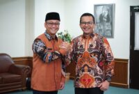 Wakil Bupati Bandung H Sahrul Gunawan bareng Wakil Bupati Tasikmalaya Cecep Nurul Yakin sharing mengenai penanganan Stunting di masing masing daerah. Kamis 19 Januari 2023.