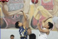 Tim Tunas Muda Garut saat melawan tim Blank Majalaya dengan skor 32-13 pada even Jambore Basket Usia Dini tahun 2023 di Gor Basket Alhayu Minggu 29/01/2023.