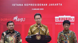 Menkes Budi Gunadi (tengah)  dkk (Rusman/Biro Pers Sekretariat Presiden)