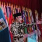 Gubernur Jawa Barat Ridwan Kamil menghadiri Rapat Kerja Nasional (Rakernas) Komite Nasional Pemuda Indonesia (KNPI) dan Musyawarah Agung Raja dan Sultan di Gedung Merdeka, Kota Bandung, Jumat (3/2/2023).