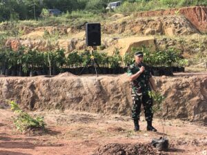 Dansektor 6 Citarum Harum Kol Kav Budiman Ciptadi S.A.P Dalam Sambutan Dalam Kegiatan Penanaman Pohon di Baleendah