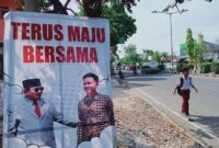 Baner pasangan Prabowo-Gibran mulai bermunculan di beberapa titik di Kabupaten Bandung pada Selasa (17/10/2023) usai MK mengabulkan batas usia Capres dan Cawapres pada Senin (16/10/2023)