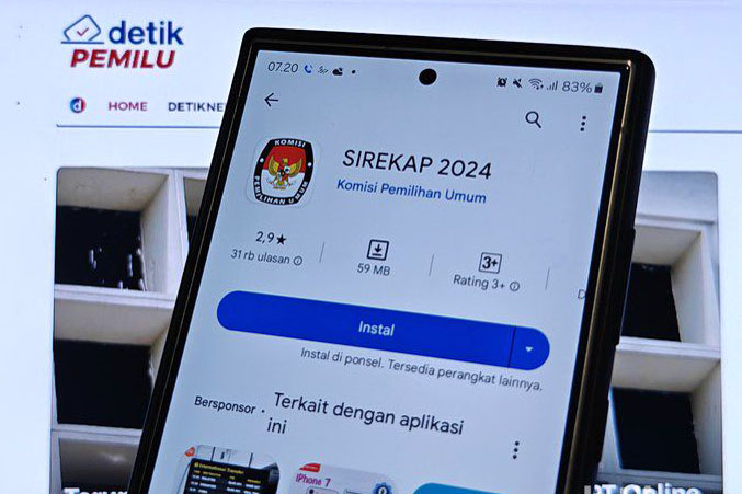 Tampilan Aplikasi Sirekap Pemilu 2024 Mobile