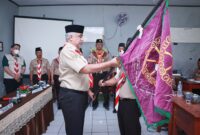 Ketua Harian Kwarcab Kabupaten Bandung H Saeful Bachri S.H., M.A.P membuka acara Kursus Mahir Dasar Kwaran Majalaya. Jumat (21/6/2024)