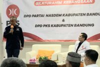 Ketua Bapilu Partai Nasdem Jawa Barat H. Ade Sudrajat beserta rombongan berkunjung ke Sekertariat DPD PKS Kabupaten Bandung dalam Silaturahmi Kebangsaan. Selasa (23/7/2024)