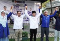 Ketua Partai Demokrat Kab. Bandung, H. Saeful Bachri (Kedua dari kanan) Hadiri Deklarasi PAN Bedas Lanjutkan di Soreang Kabupaten Bandung, Minggu (30/6).