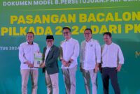 Partai Kebangkitan Bangsa (PKB) secara resmi mengusung Ngatiyana dan Adhitia Yudisthira sebagai pasangan Calon Wali Kota dan Wakil Wali Kota Cimahi. Jakarta (18/8/2024)