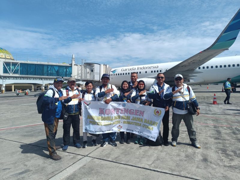 Kontingen Aeromodelling Federasi Aero Sport Indonesia (FASI) Provinsi Jawa Barat tiba di Aceh Sumatera Utara. Selasa (2/09/2024)