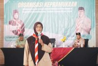 Ketua Kwartir Cabang Gerakan Pramuka Kabupaten Bandung Kak Hj Emma Dety. 