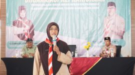 Ketua Kwartir Cabang Gerakan Pramuka Kabupaten Bandung Kak Hj Emma Dety. 