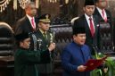 Prabowo Subianto saat melakukan ucap janji sebagai presiden Republik Indonesia 2024-2029