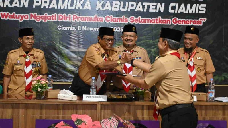 Nanang Permana terpilih kembali menjadi Ketua Gerakan Pramuka Ciamis Periode 2025-2030.(foto - Istimewa) 