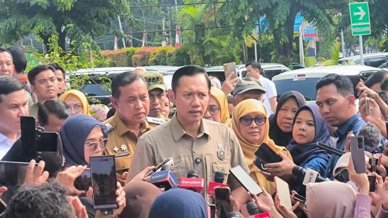 Menteri Koordinator (Menko) Bidang Infrastruktur dan Pembangunan Kewilayahan Agus Harimurti Yudhoyono (AHY) di RSUD Bekasi, Selasa (28/4/2026)