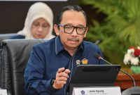 Wakil Menteri Keuangan (Wamenkeu) Juda Agung dalam Konferensi Pers APBN Kita di Jakarta pada Rabu (11/03/2026). (Dok. Kemenkeu/Biro KLI/Zalfa Dhiaulaq)