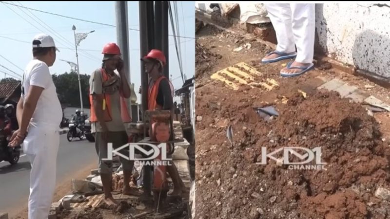 Dedi Mulyadi Geram Trotoar Dibongkar Lagi Gegara Galian Kabel, Minta Proyek Lebih Terkoordinasi Gubernur Jawa Barat, Dedi Mulyadi menegur pekerja proyek galian fiber optik. Sumber foto : Youtube KDM