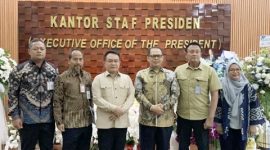 Kepala Staf Kepresidenan (KSP) Jenderal TNI (Purn) Dudung Abdurachman bertemu sejumlah pimpinan Komisi Pemberantasan Korupsi (KPK) di Kantor Staf Kepresidenan, Jakarta, Selasa (5/5/2026). Foto Istimewa