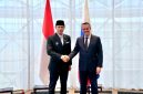 Menteri Koordinator Bidang Infrastruktur dan Pembangunan Kewilayahan Agus Harimurti Yudhoyono (AHY) melakukan pertemuan dengan Menteri Transportasi Federasi Rusia Andrey Nikitin di Moskow, Senin (1/6/2026)