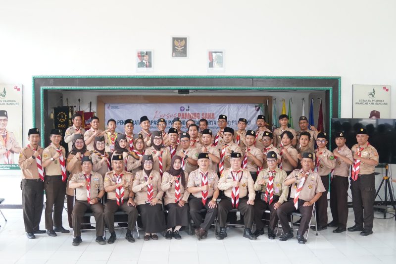 34 Pembina Pramuka Resmi Lulus Kursus Pamong Saka Tingkat Kwarcab Kabupaten Bandung