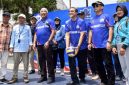 Aceng Syuhud, Saeful Bachri serta M. Haikuki mendapingi Wakil Ketua Umum DPP Partai Demokrat Dede Yusuf membuka turnamen Bola voli AHY MACAN CUP 2026, soreang - Sabtu (13/9/2026). 