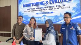Bakesbangpol Jabar Evaluasi Bantuan Keuangan Parpol, Demokrat Jabar Tegaskan Komitmen Transparansi. Arcamanik, Senin (6/10/2026). 