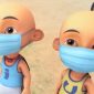 Upin dan Ipin selalu kencang menyuarakan kabut asap di Malaysia akibat kebakaran hutan di Indonesia yang tak kunjung berakhir. (Les' Copaque)